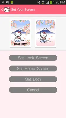 Hello Kitty Animated Lock android App screenshot 2