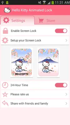 Hello Kitty Animated Lock android App screenshot 4